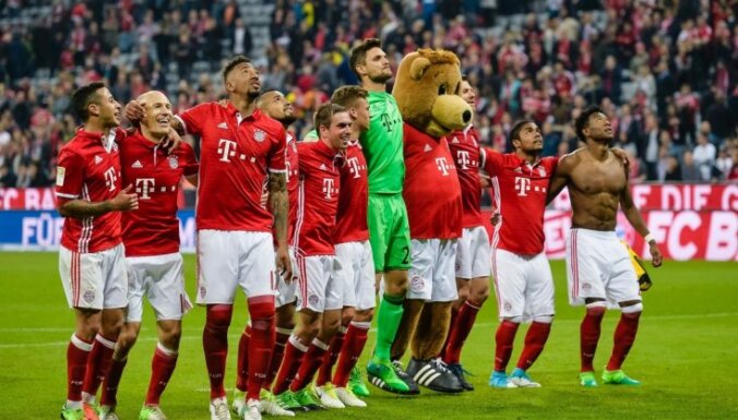 'Koln' bez Rudņeva zaudē bundeslīgas mačā; Vācijas grandu duelī 'Bayern' uzvar Dortmundi