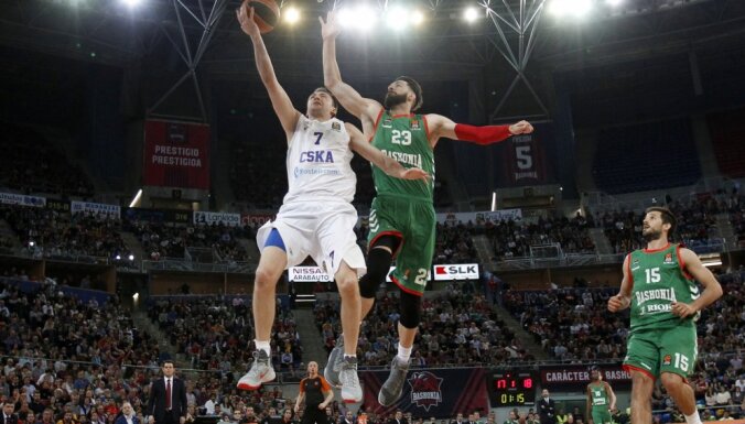 Euroleague Basketball. Baskonia vs CSKA Vitaly Fridzon vs Tornike Shengelia Baskonia