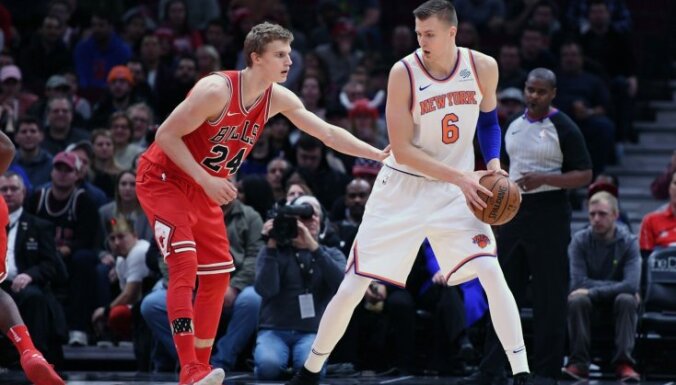 Porziņģis netrāpa izšķirošo metienu un 'Knicks' piekāpjas NBA pēdējā vietā esošajai 'Bulls'