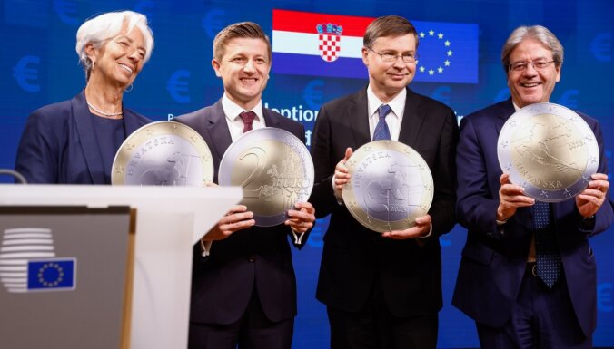 ES finanšu ministri dod zaļo gaismu Horvātijas uzņemšanai eirozonā