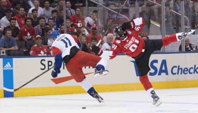 Kanādas un Eiropas izlases ar 'sausajām' uzvarām sāk Pasaules kausu hokejā