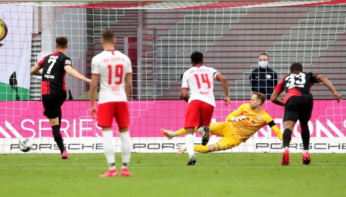 'Hertha' mača galotnē izrauj punktu pret spēcīgo 'Leipzig'