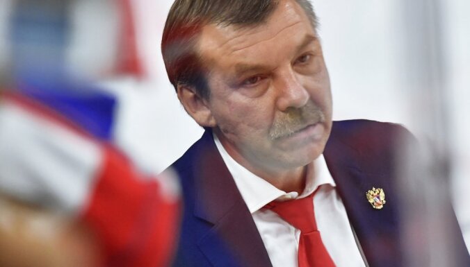 Russian national ice hockey team head coach Oleg Znarok