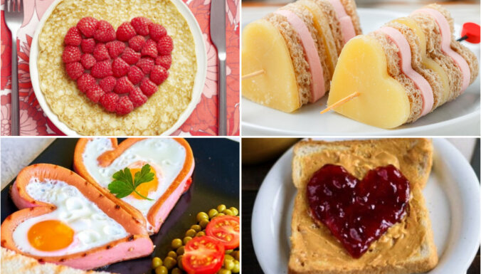10 vienkāršas idejas romantiskām Valentīna dienas brokastīm