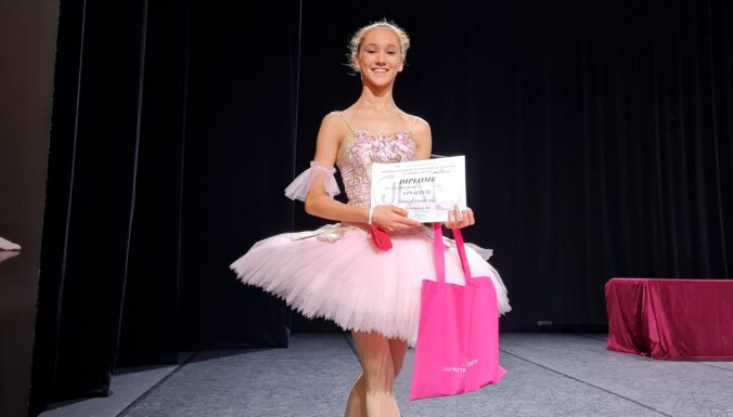 Latvijas jaunā baletdejotāja saņem finālistes diplomu starptautiskā konkursā