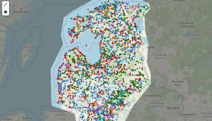 Создана единая карта, на которой отмечены все достопримечательности в странах Балтии