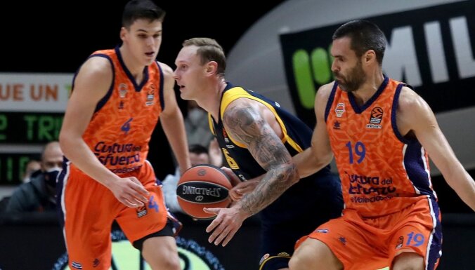 Bertānam un Timmam kopā 17 punkti 'Himki' zaudējumā Valensijā