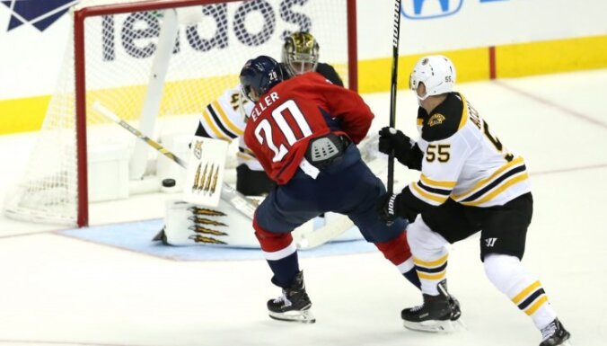 'Capitals' NHL jaunās sezonas ievadā samet septiņus vārtus un 'sausā' uzvar 'Bruins'