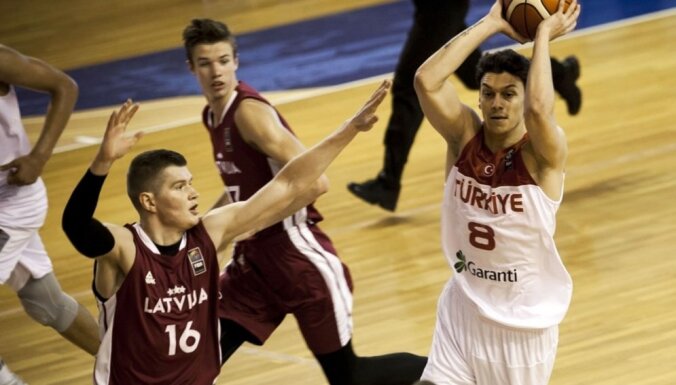 Latvijas U-20 izlases basketbolisti nonāk soļa attālumā no izkrišanas uz EČ B divīziju