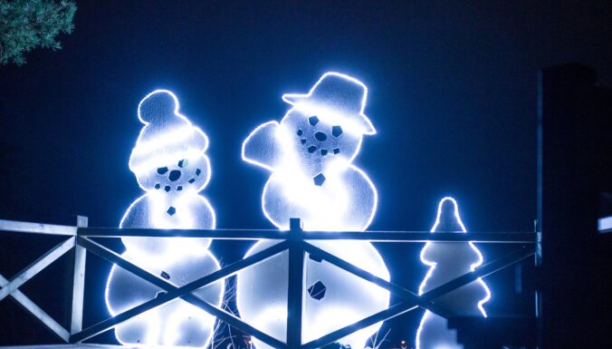 ФОТО. Как выглядела ночь световых иллюзий в Лигатне в прошедшие выходные
