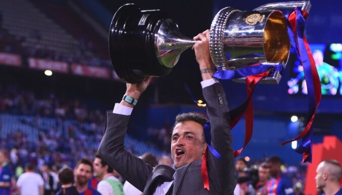 Barcelona coach Luis Enrique won Spanish Copa