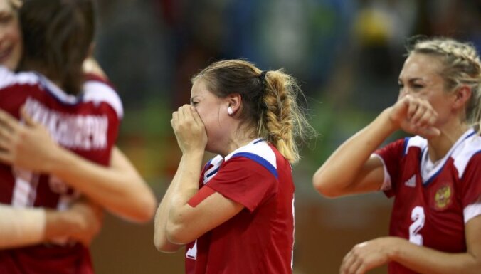 Olympics, handball semifinal Norway vs Russia