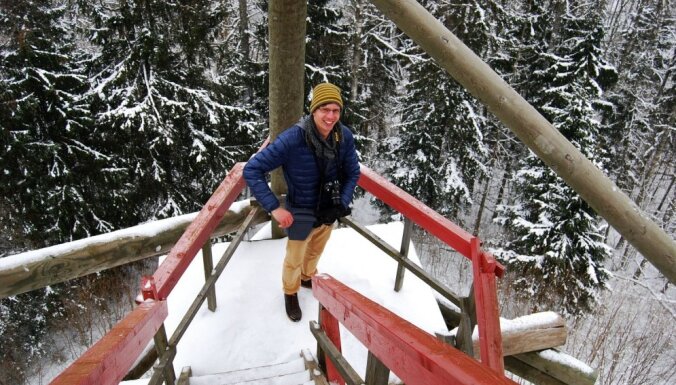 Foto: 'Nezinīša' ziemas ceļojums uz Talsiem, meklējot apsnigušās dabas pērles