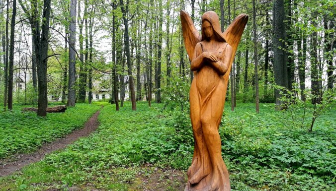ФОТО. Парк Галенского поместья, в котором "собрались" интересные деревянные скульптуры