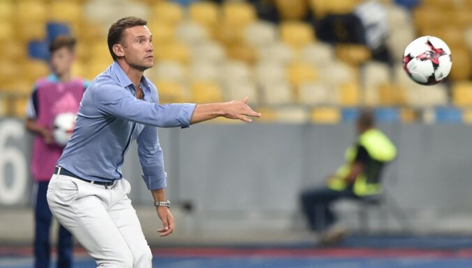 Ukraines head coach Andriy Shevchenko