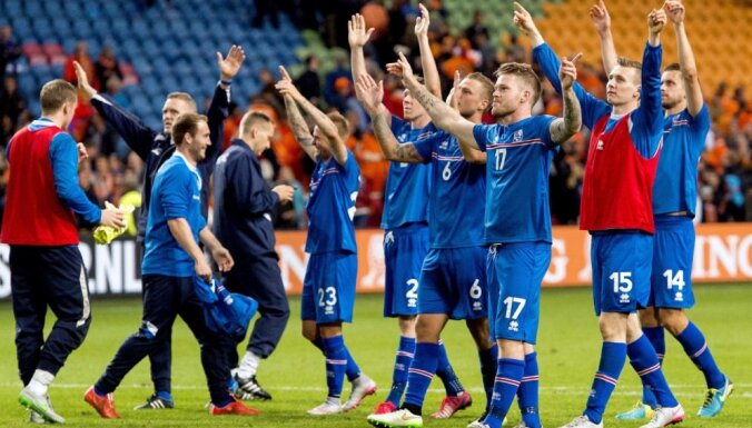 Islandes futbola izlase pirmo reizi iekļūst Eiropas čempionāta finālturnīrā