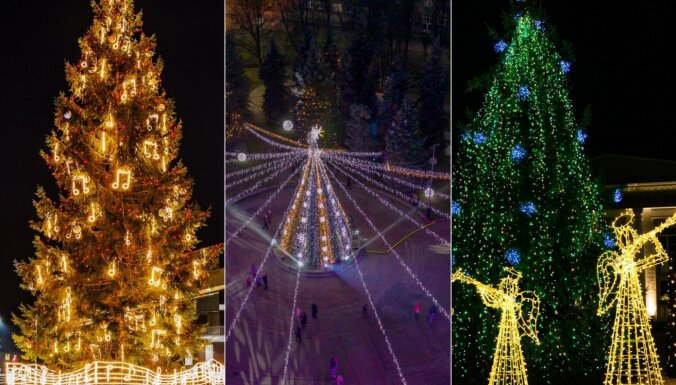 ФОТО. К Рождеству готовы! 25 самых красивых новогодних елочек Латвии