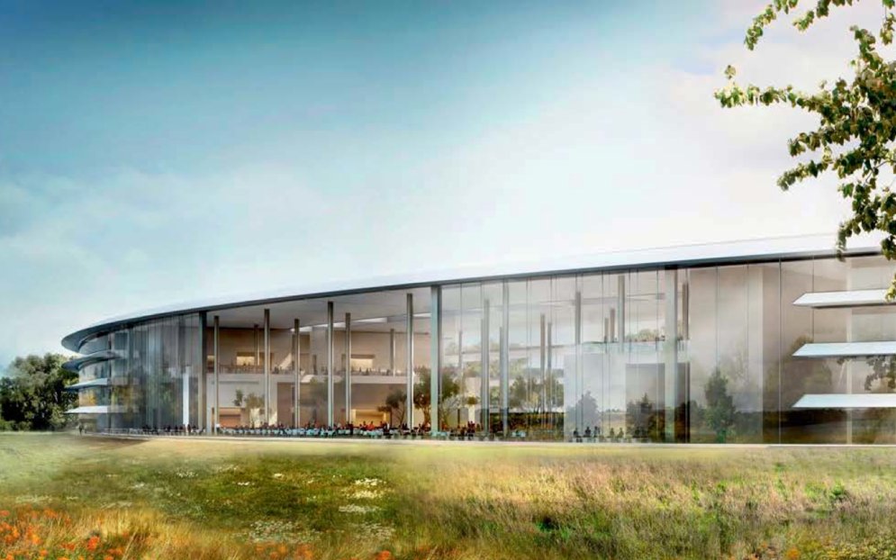 ВИДЕО: Стройка нового офиса Apple на 13 тыс. человек потрясает своими размерами