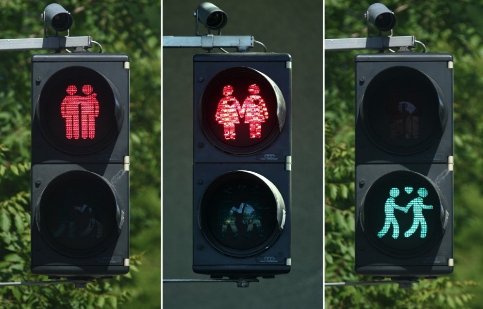 В Австрии появились светофоры для геев (на самом деле нет)