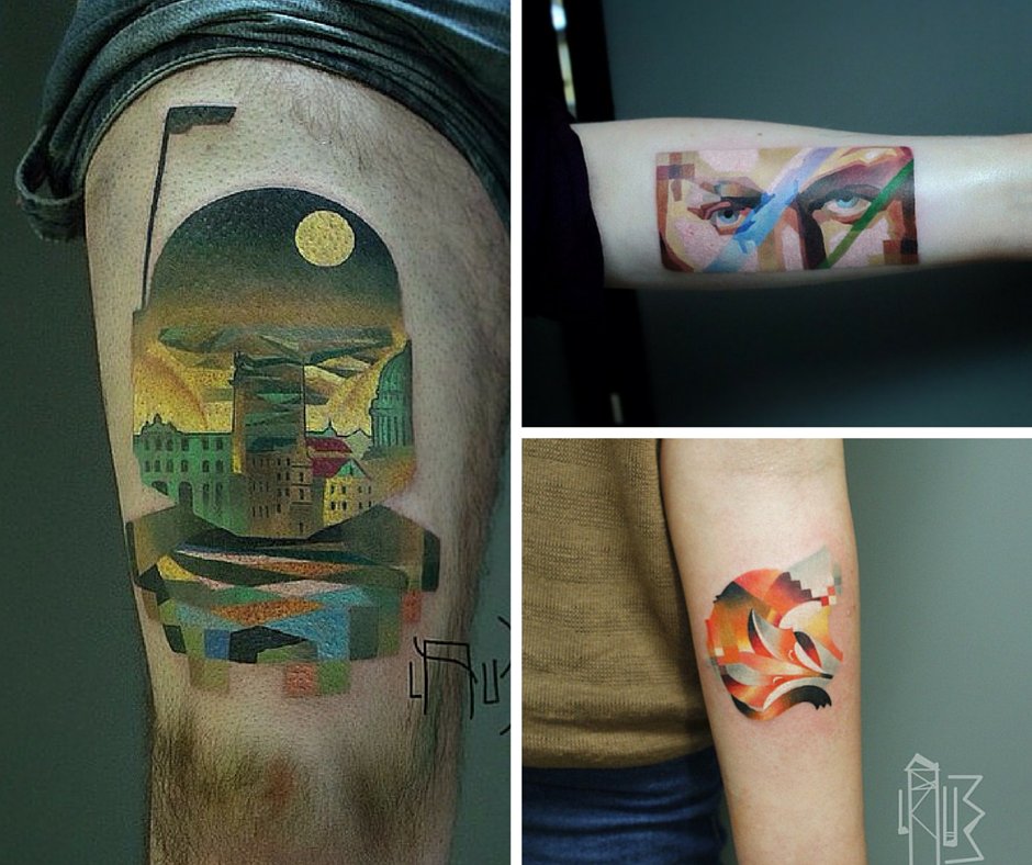 Новый стиль: россиянин делает татуировки с добавлением пикселей