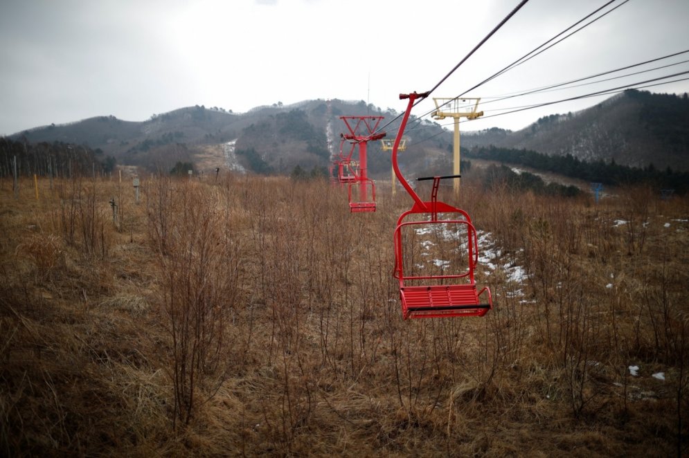 Spokaini foto: Pamests slēpošanas kūrorts Dienvidkorejā