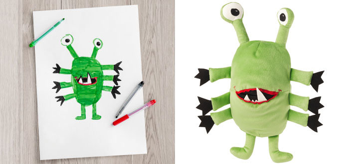 IKEA превратила детские рисунки в настоящие плюшевые игрушки