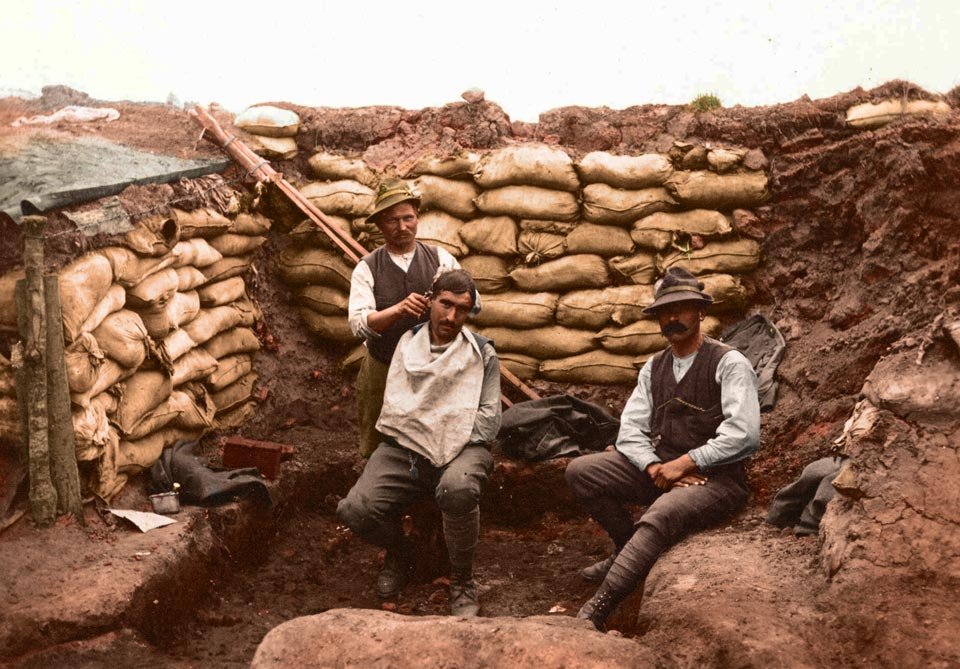 Цветные фотографии первой мировой войны оживляют истории 100-летней давности