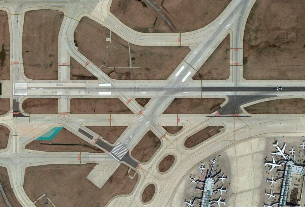 Interesanti skati - kā izskatās lidostas no augšas