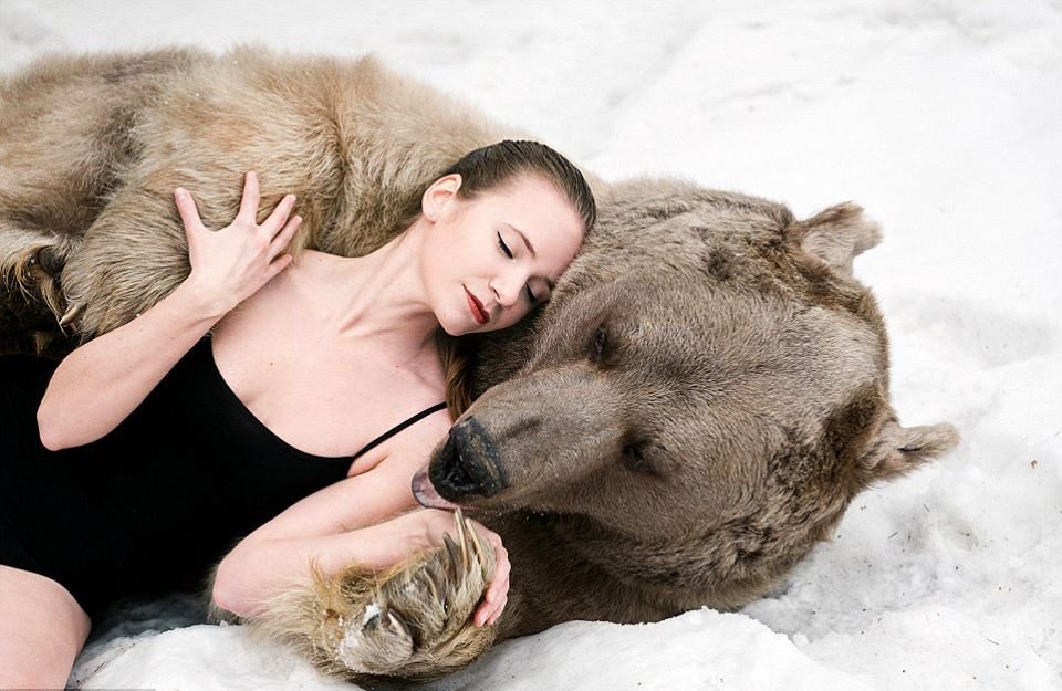 Тем временем в России: модели устроили безумную фотосессию с медведем