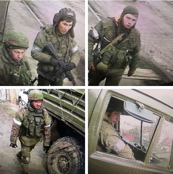 Pie nošaušanas vietas kamerās fiksētās Krievijas karavīri sejas. 