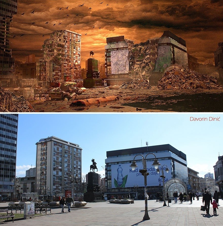 Serbijas pilsēta Niša piedzīvo apokalipsi
