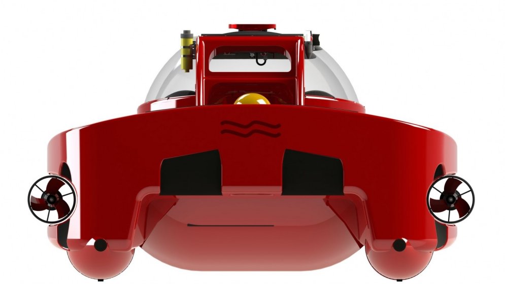 Mini zemūdene Džeimsa Bonda stilā, kas izskatās kā 'Ferrari'