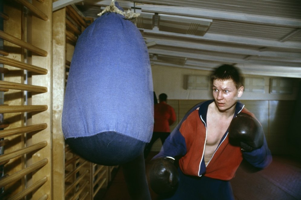 Arhīva foto: Melno berešu treniņdiena Rīgā 1991. gadā