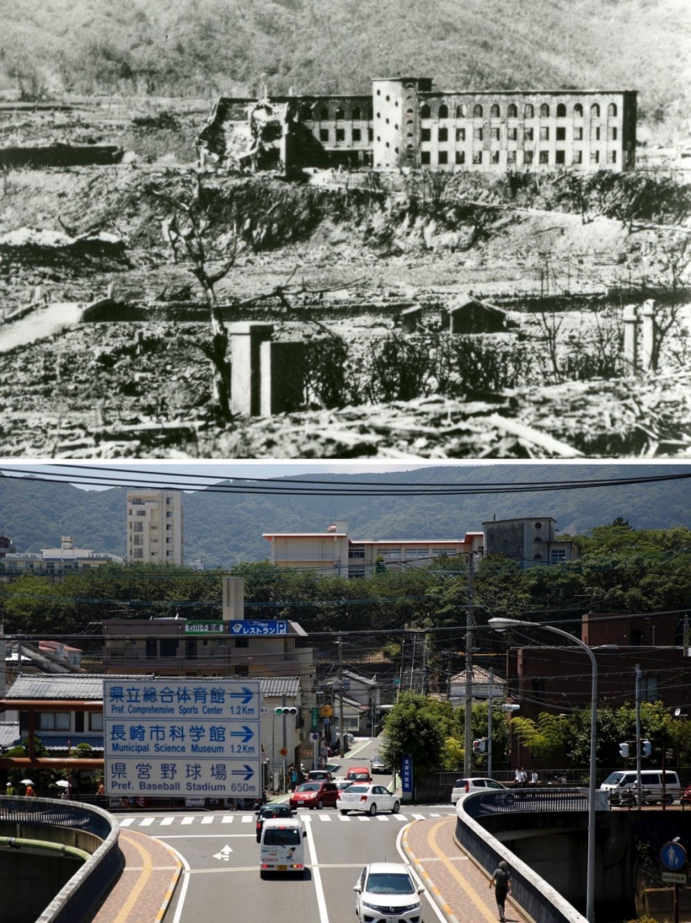 Kā šobrīd izskatās vietas, kas tika sagrautas Hirosimā un Nagasaki