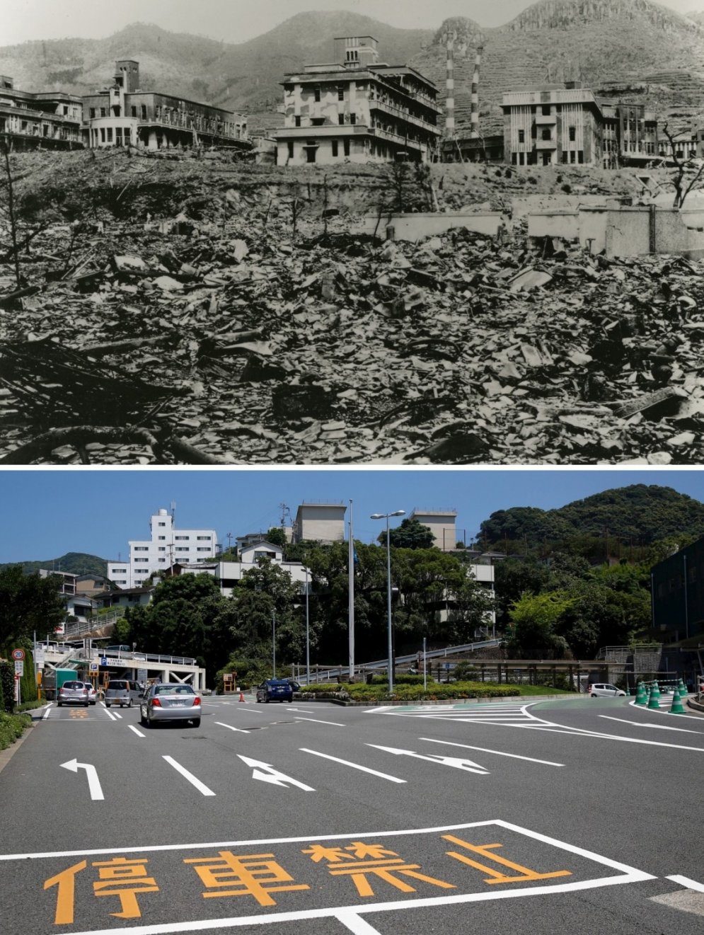 Kā šobrīd izskatās vietas, kas tika sagrautas Hirosimā un Nagasaki
