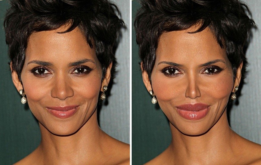 Kā izskatītos slavenas sievietes, ja 'uzlabotu' lūpas un degunu