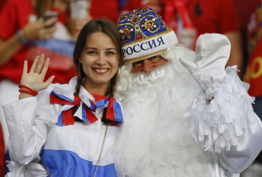 Atraktīvākie un krāšņākie Krievijas futbola izlases fani