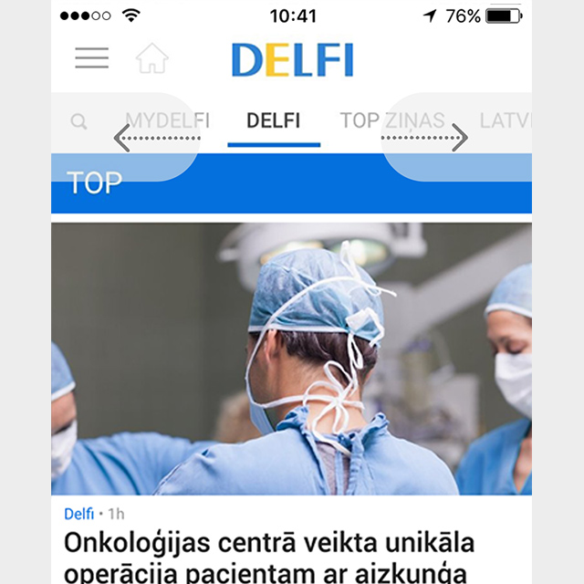 Mobilā ziņu aplikācija - DELFI