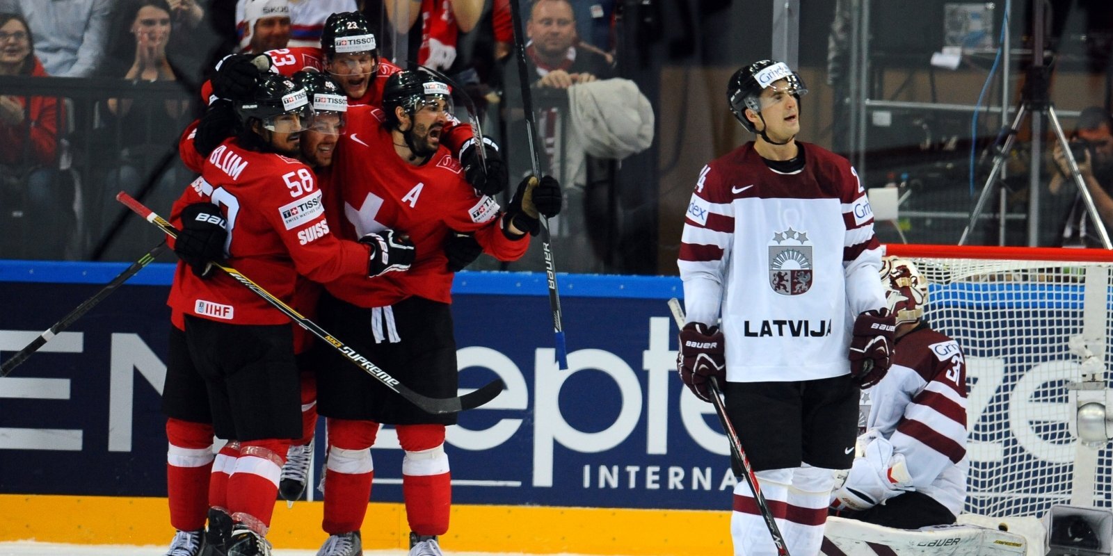 'Mīlasstāsts' jau kopš B grupas laikiem... Kad Latvija un Šveice satiekas hokeja laukumā