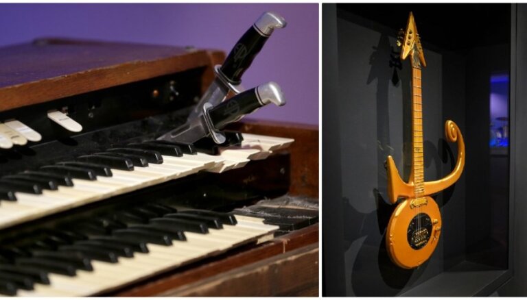 Foto: No Preslija līdz Lady Gaga – 130 leģendāri mūzikas instrumenti vienuviet