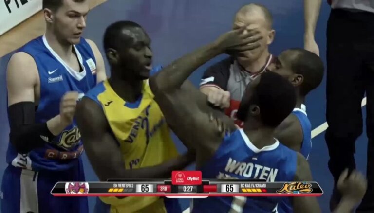 Video: Izplūcas Latvijas un Igaunijas basketbola čempioni