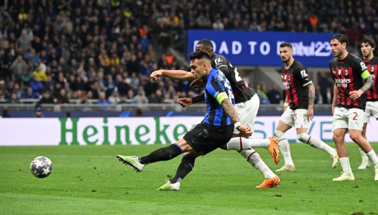 'Inter' vēlreiz uzvar Milānas derbijā un kļūst par Čempionu līgas finālisti