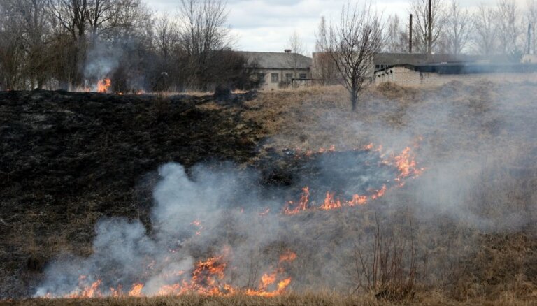 В субботу произошло 155 пожаров прошлогодней травы, пострадали постройки