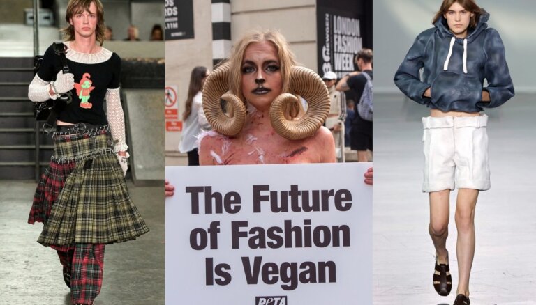 Protesti un no plastilīna tapis apģērbs – Londonas modes nedēļas spilgtākie mirkļi