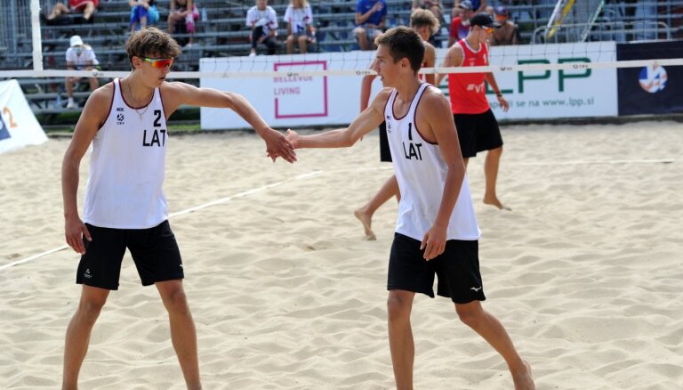 Fokerots/Auziņš izcīna zelta medaļas Eiropas U-18 čempionātā