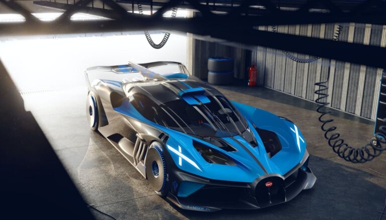 20 sekundēs līdz 500 km/h – 'Bugatti' prezentējis 'Bolide' superauto