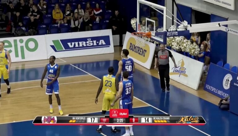 'Ventspils' izcīna pirmo vietu 'OlyBet' basketbola līgas regulārajā čempionātā