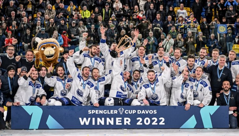 Špenglera kausu pēcspēles metienos izcīna Šveices hokeja komanda 'Ambri-Piotta'