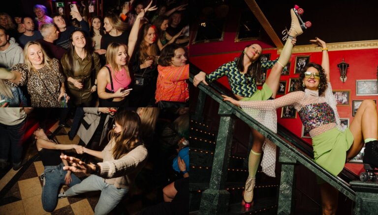 Foto: Publika līksmo naktskluba 'Sapņi un kokteiļi' jubilejas ballītē